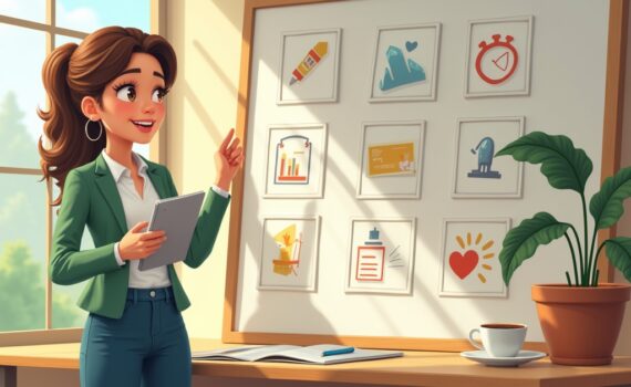 imagem mostrando mulher e um quadro refletindo sobre escolhas profissionais