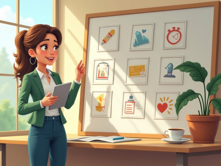 imagem mostrando mulher e um quadro refletindo sobre escolhas profissionais